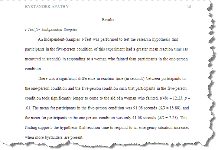 Report of Findings in 
	Text  